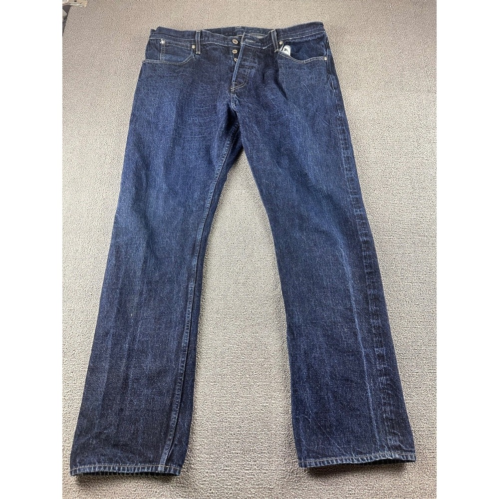 Wallace & Barnes Jeans Men 38W 32L Blue Slim Selvedge Denim USA Made Workwear